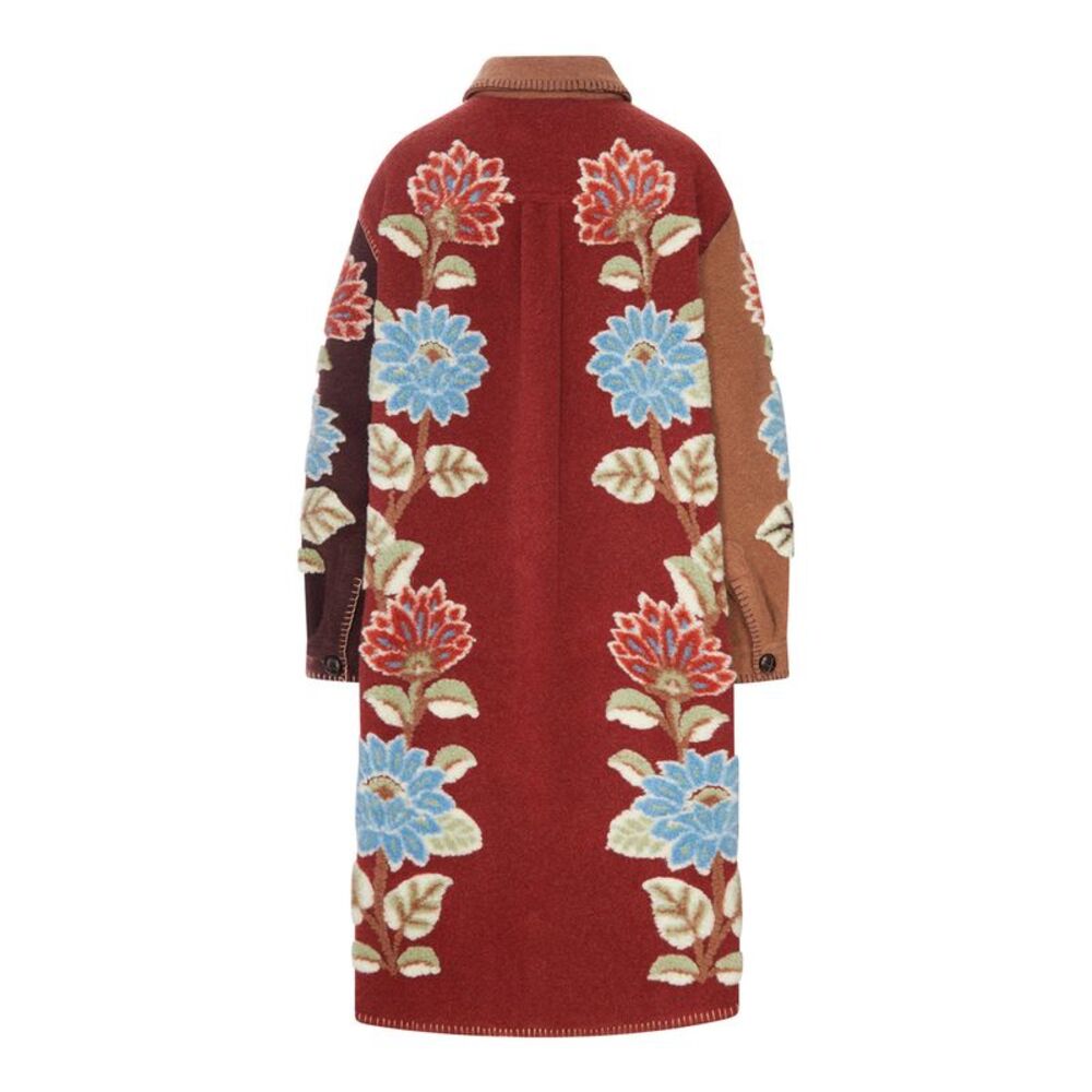 Farm Rio Women Long Coat With Floral Pattern - Picture 2 of 2